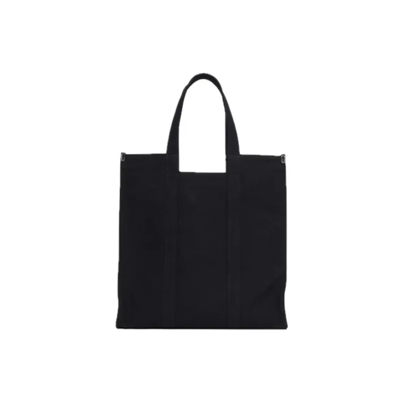 BALLY Fabric Tote Bag Shopping Bag Shoulder Bag Handbag Large Size Men's Black-3
