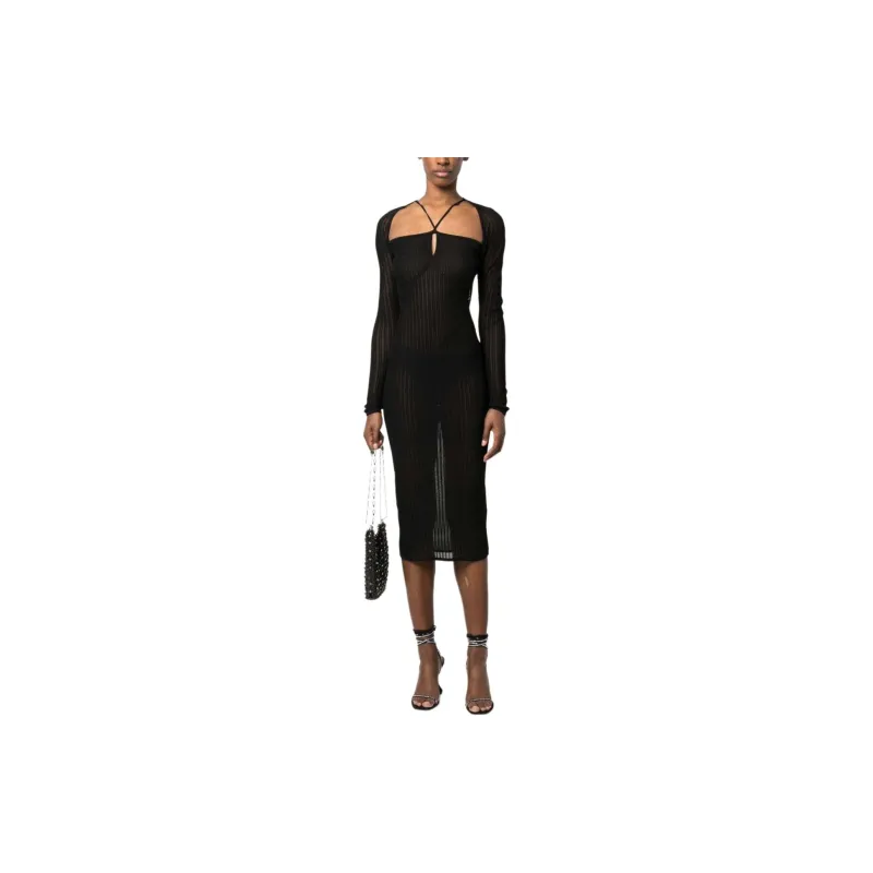 Nensi Dojaka Long sleeve Open back Dress-1