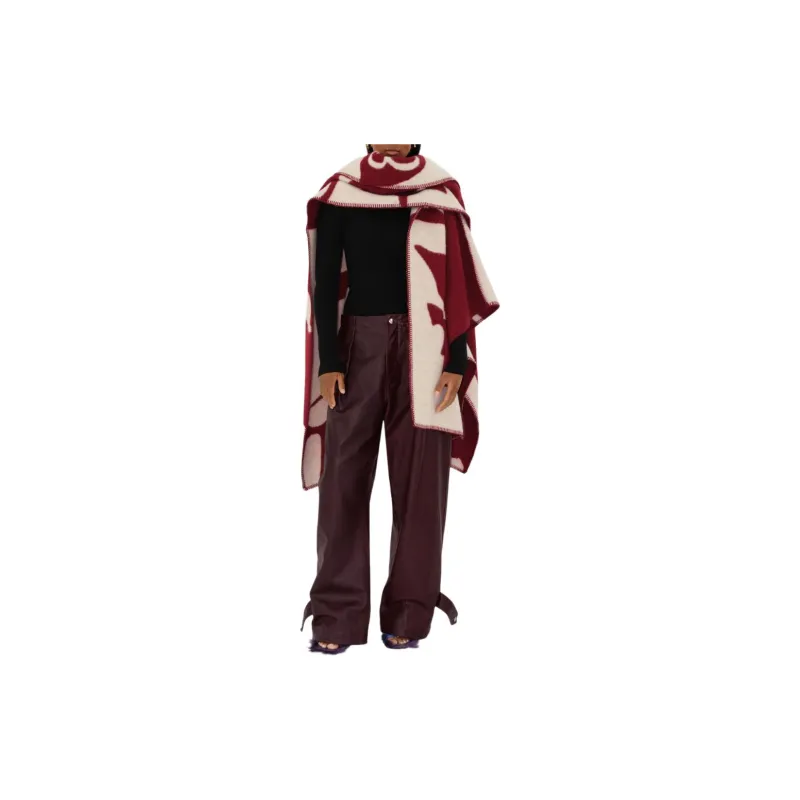Burberry FW23 Cloaks Women's Deep Red-2