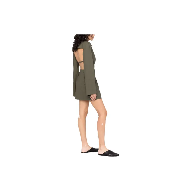 NANUSHKA Open back Mini Wrap Dress-1