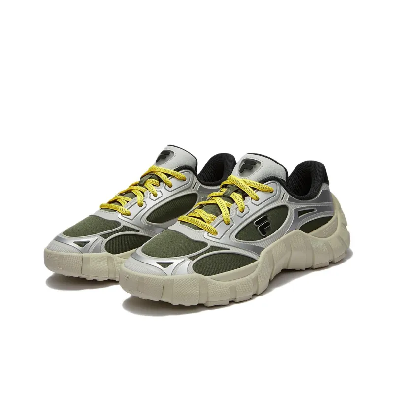 FILA FUSION BONE DX Spine Shoes Durable Breathable Low-Top Casual Shoes Men's Green Gray-1