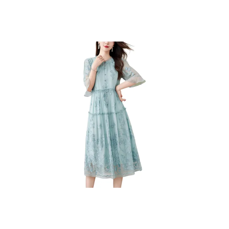 Yi Mengyuan Long Sleeved Dresses Women's-6