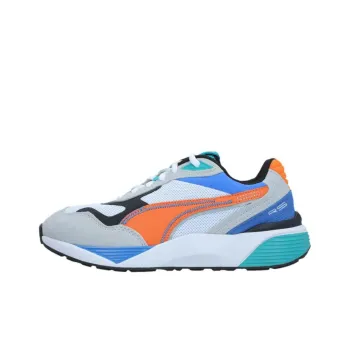 PUMA Rs Metric Slip Resistant Cushioning Abrasion Resistant Kids Lifestyle Shoes White Blue Orange Teenagers