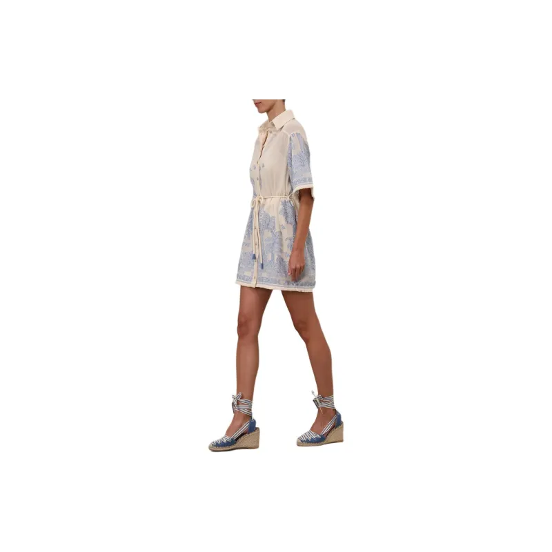 Zimmermann Ottie Belted Mini Dress-4