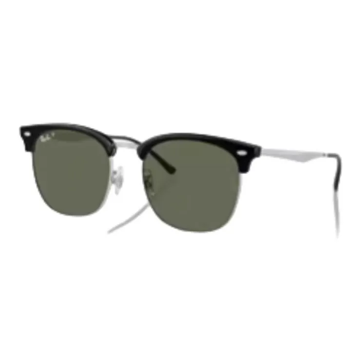 RayBan Plate And Metal Injection Molded Irregular Shape Sunglasses Men's Black, Silver-0