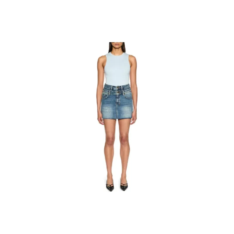 Ksubi Model Mini Rework Aged Mini Skirt-1
