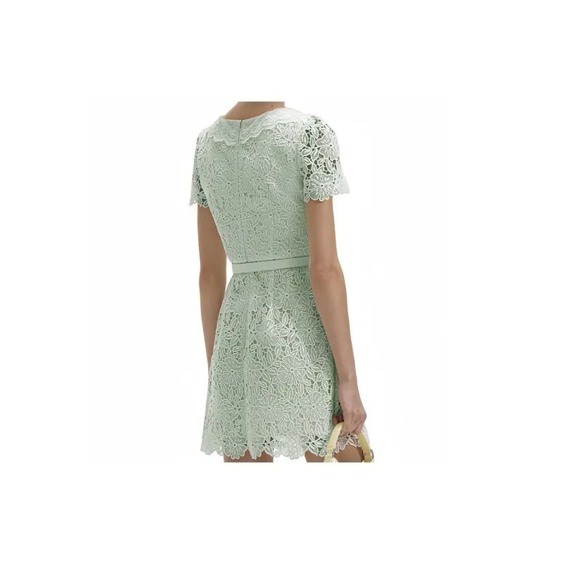 Self portrait Short Sleeved Dresses Women's Mint Green-4