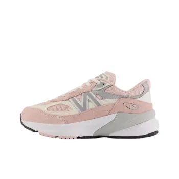 New Balance NB 990 V6 Slip Resistant Cushioning Abrasion Resistant Low Top Kids' Running Shoes Pink White Teenagers