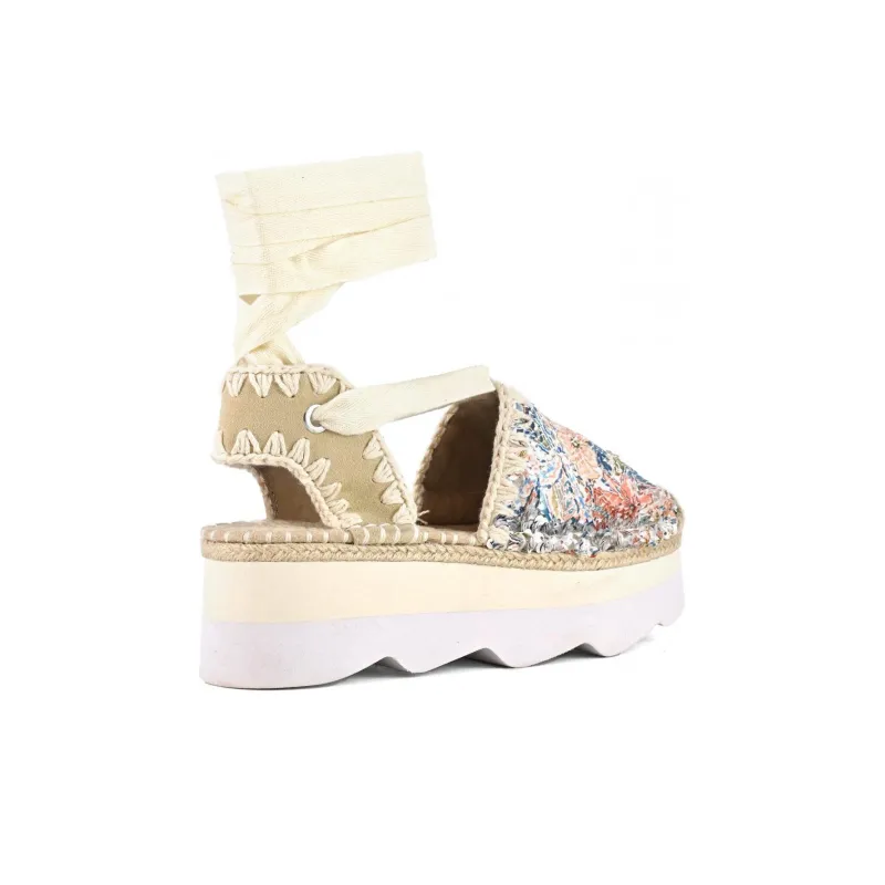 MOU Espa Casual Single Shoes 5.5cm Women's Beige-3