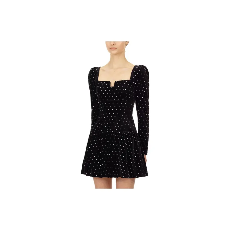 Self portrait Long Sleeved Dress Women's Black-2