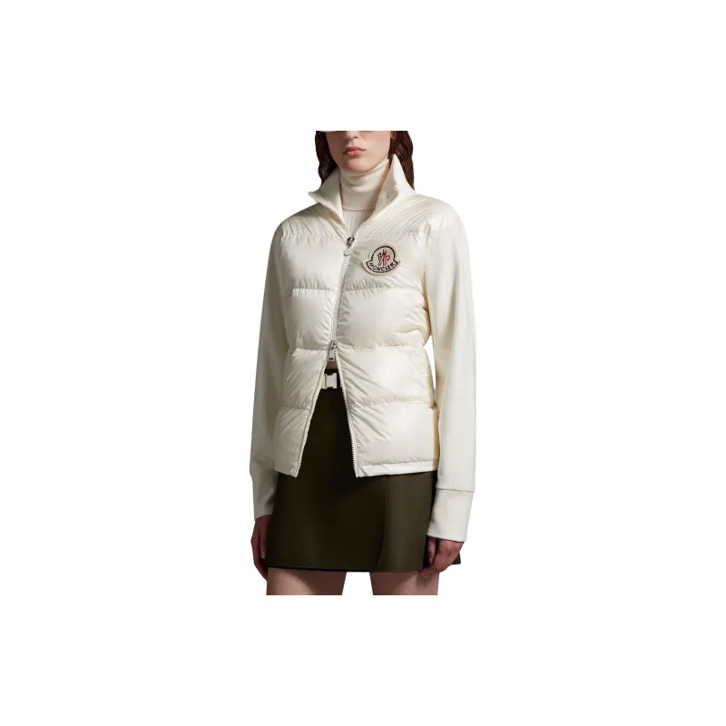 Moncler Padded Corduroy Collection Down Jacket Winter Women's Ivory White-1