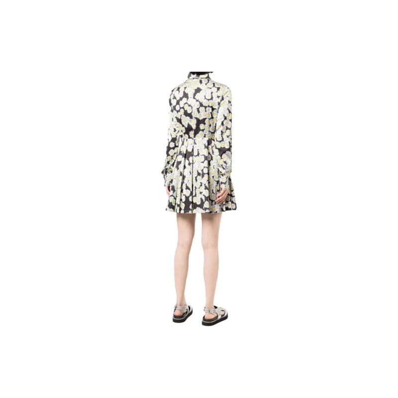 NATASHA ZINKO Daisy print Pleated Shirt Dress-2