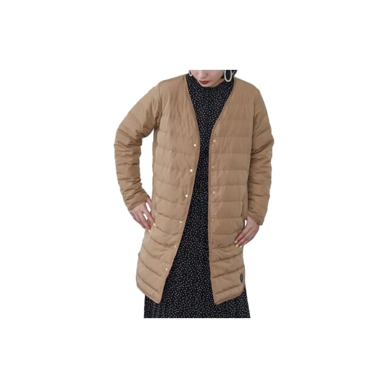 Beams HEART Down Jacket Women's Light Brown-1