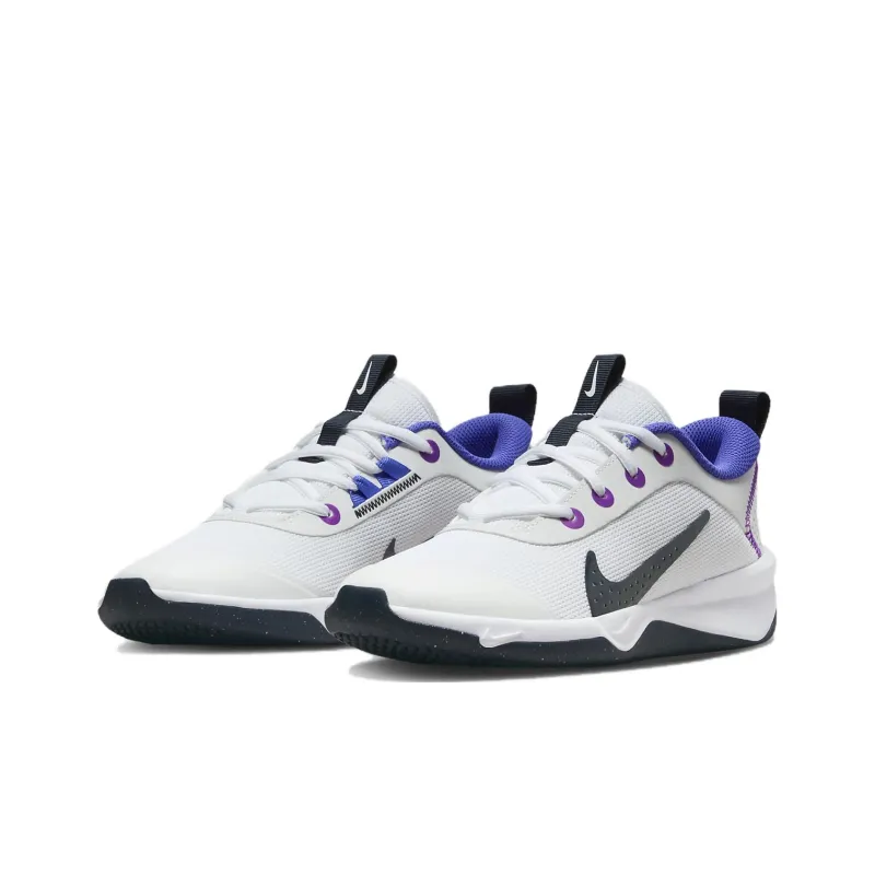Nike Omni Multi-Court GS 'White Dark Obsidian'-2