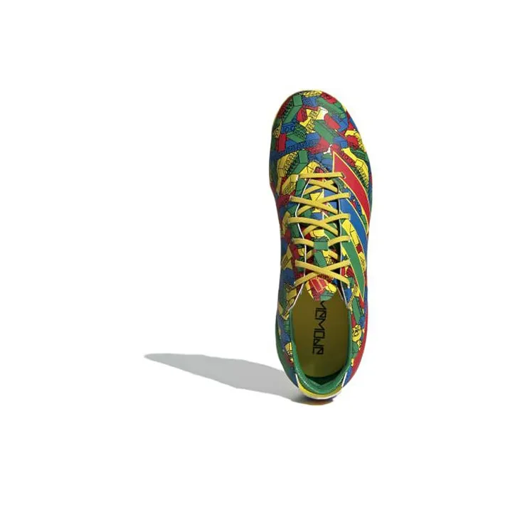 Adidas Gamemode Cushioning Wear-Resistant Low-Top Kids' Soccer Shoes Red Green Kids'-4