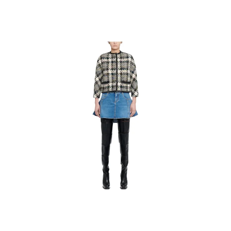 Alexander McQueen Kickback Draped Denim Skirt-1