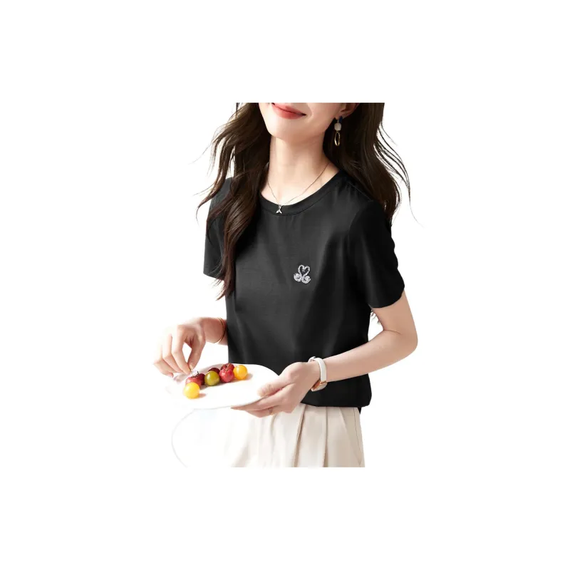 Mo Han Yi Mei T Shirt Women's Black-2