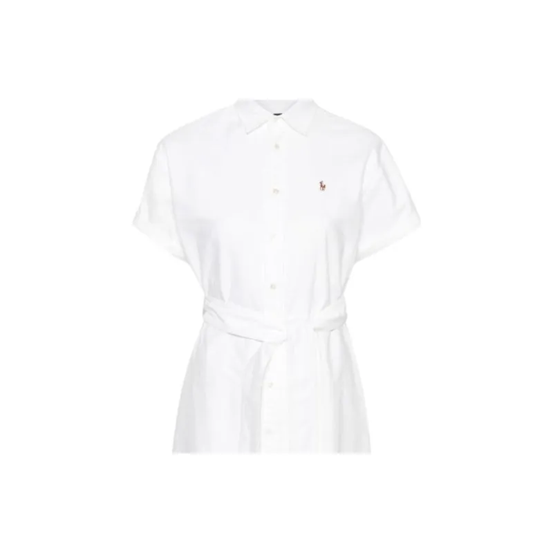 Polo Ralph Lauren SS24 Short Sleeved Dress Women's White-3