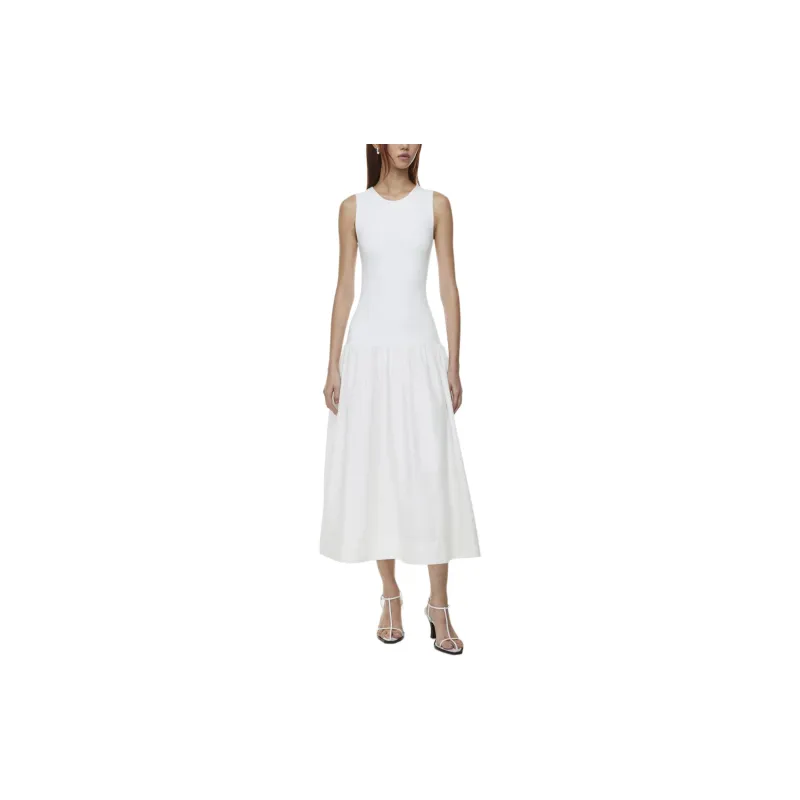 ARITZIA Babaton Worldly Dress Sleeveless Dress Women's WHITE/White-2