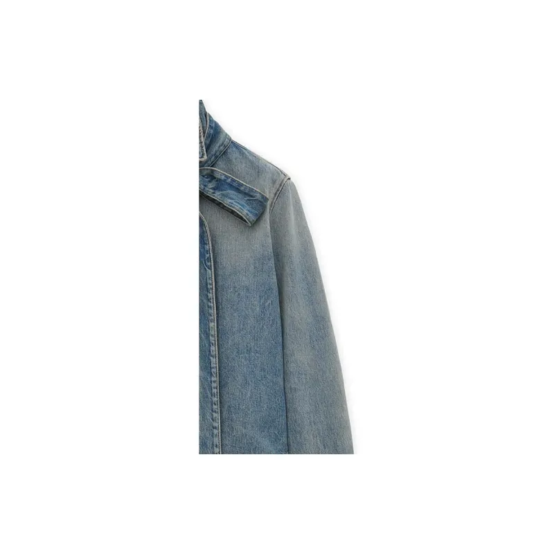 LOEWE Bow Shirt 'Washed Denim'-4