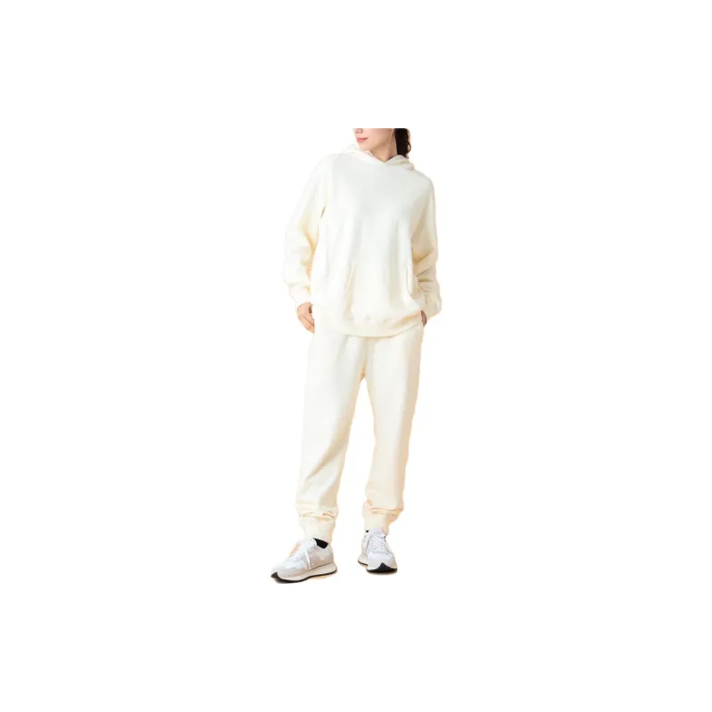 Beams Knitted Sweatpants Women's Beige-3