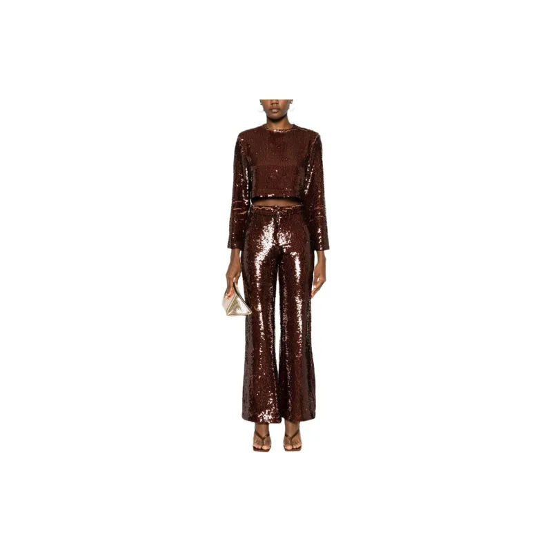 Sabina Musayev Sequin Embellished Flared Trousers-2