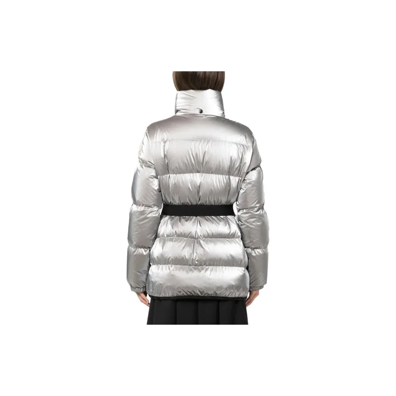 Moncler Down Jacket Coat Women's Silver-2