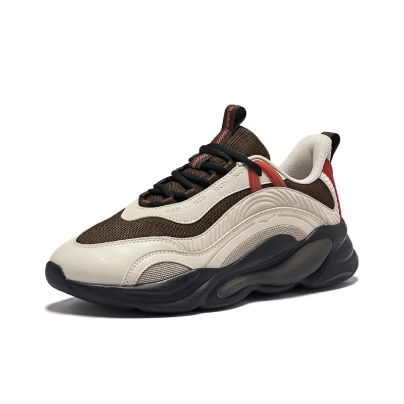 Erke Wei Yang Fall/Winter Edition Height Increasing Low-Top Casual Shoes Men's Deep Sandalwood Iron Gray-2