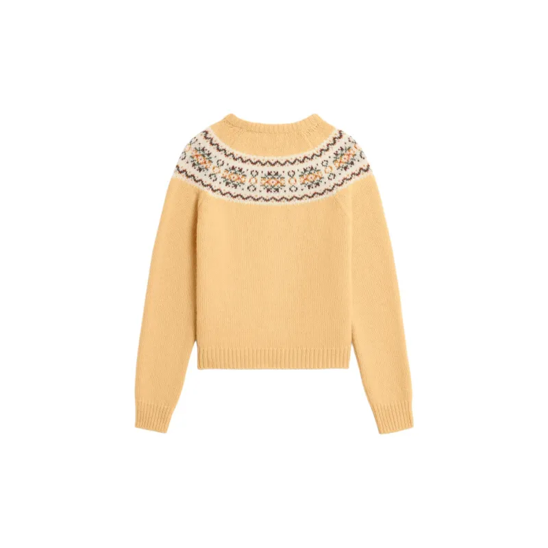 CELINE Crew Neck Sweater In Triomphe Fair Isle Wool-1