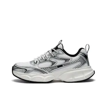 JEEP SPIRIT Anti Slip And Wear Resistant Lightweight Low Top Chunky Sneakers Men's Silver