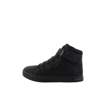 Skechers Shoutouts-Quil Ted Kicks Cushioning Wear-Resistant Mid-Top Kids' Skateboarding Shoes Black Kids'