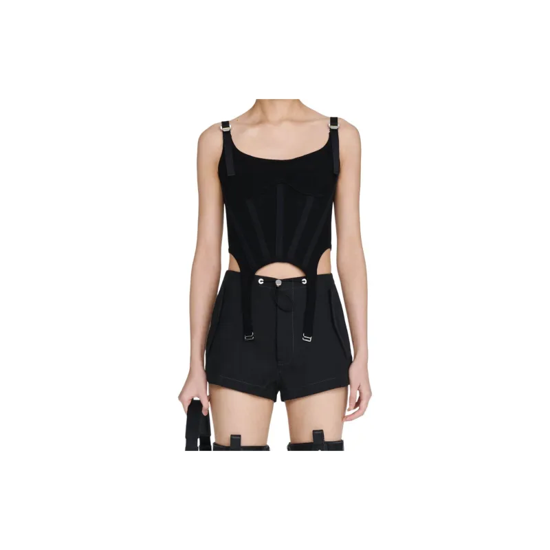 DION LEE Tank Tops Women's Black-4