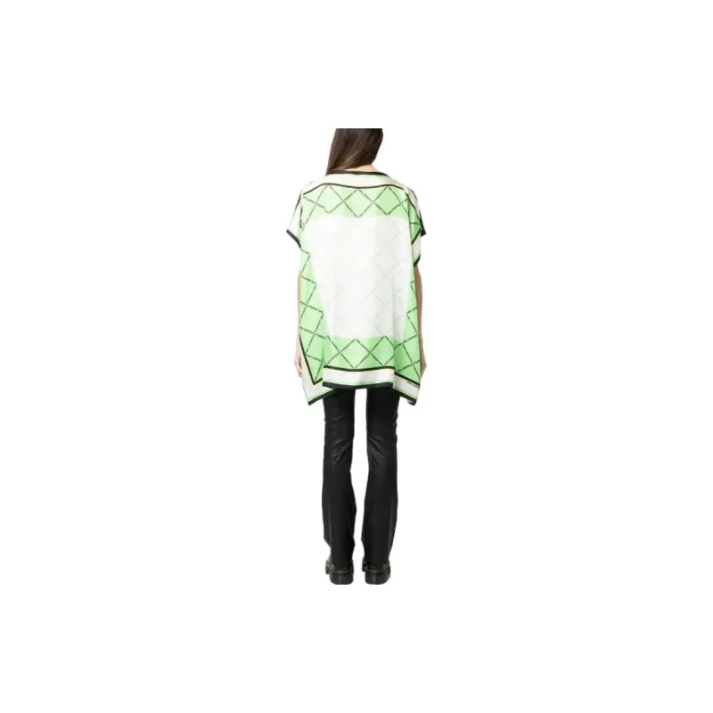 Karl Lagerfeld Silk Scarf Longline Top-2