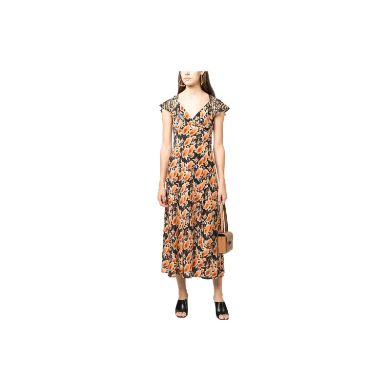 rixo Angelina Cap-sleeve Midi Dress-1