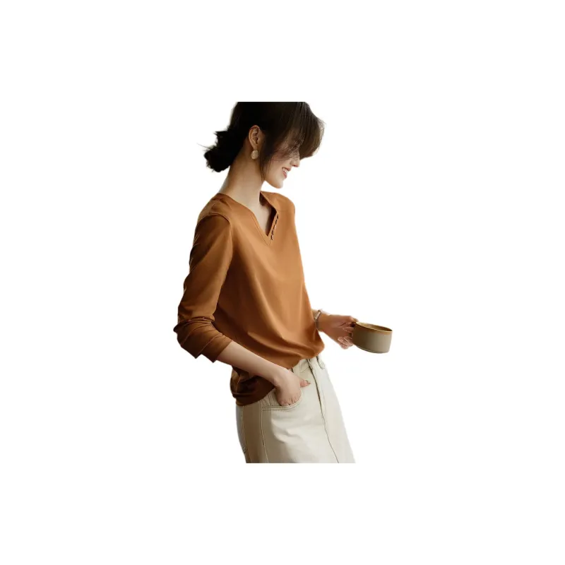 XWI T Shirt Women's Orange Coffee-1