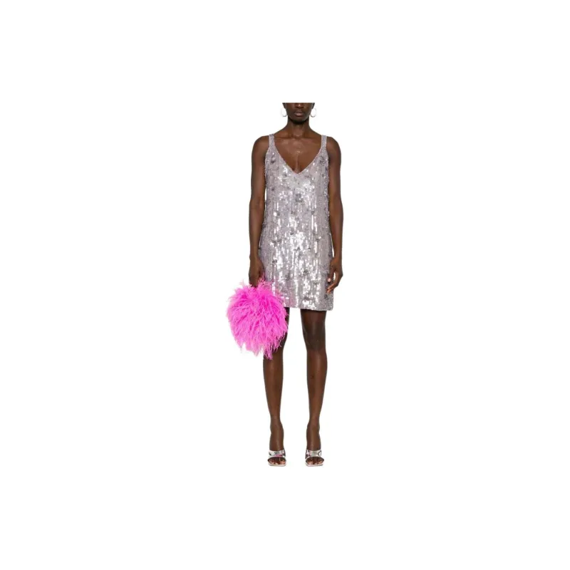 PAROSH SS24 Sleeveless Dress Women's Light Gray-1