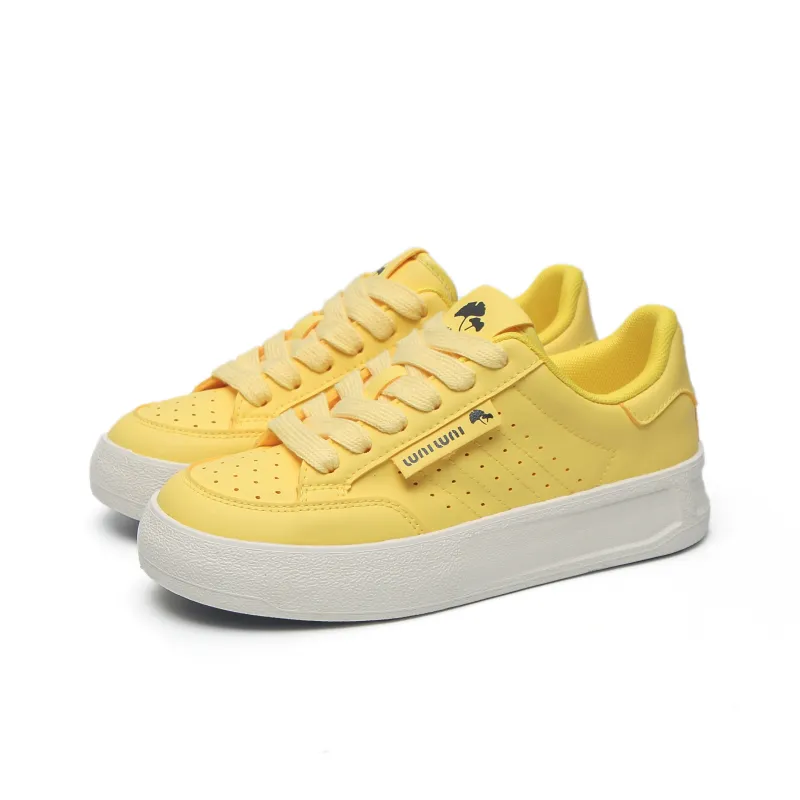 TUOPIN Anti Slip Wear Resistant Low Top Skateboard Shoes Women's Beige-5