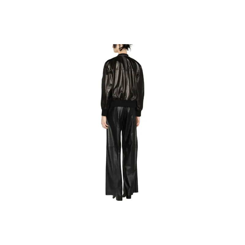 Brunello Cucinelli Cropped Leather Bomber Jacket-2