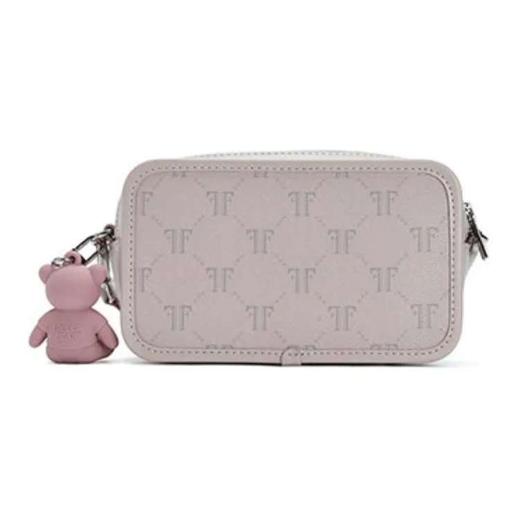 FILA PVC Polyvinyl Chloride Shoulder Bag, Crossbody Bag Regular Women's Light Cameo Brown-3