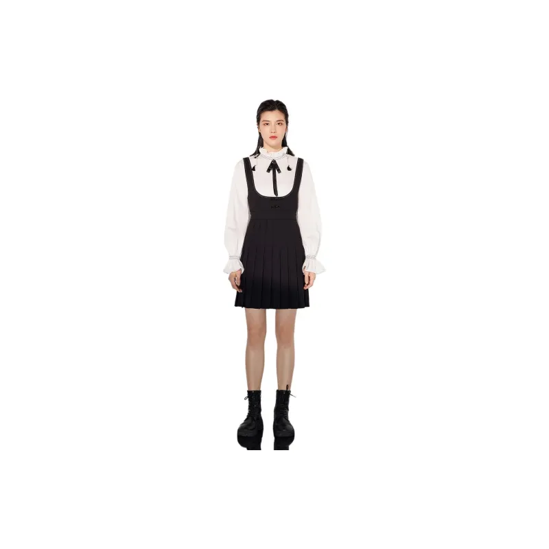 BBLLUUEE Long Sleeved Dress Women's Ink Black-1