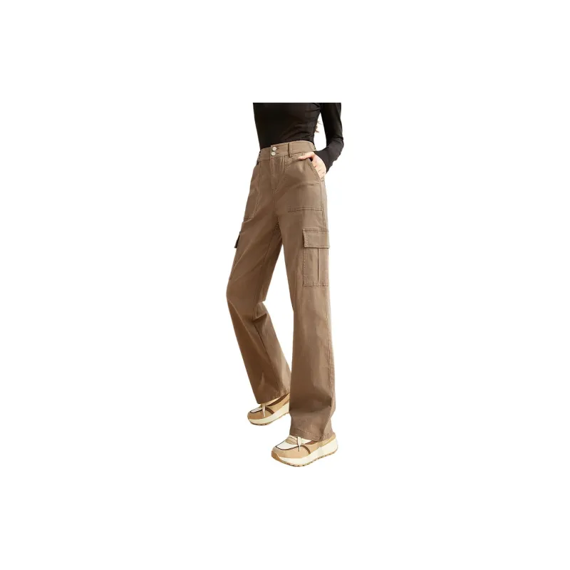 Mo Han Yi Mei Casual Pants Women's Khaki-1
