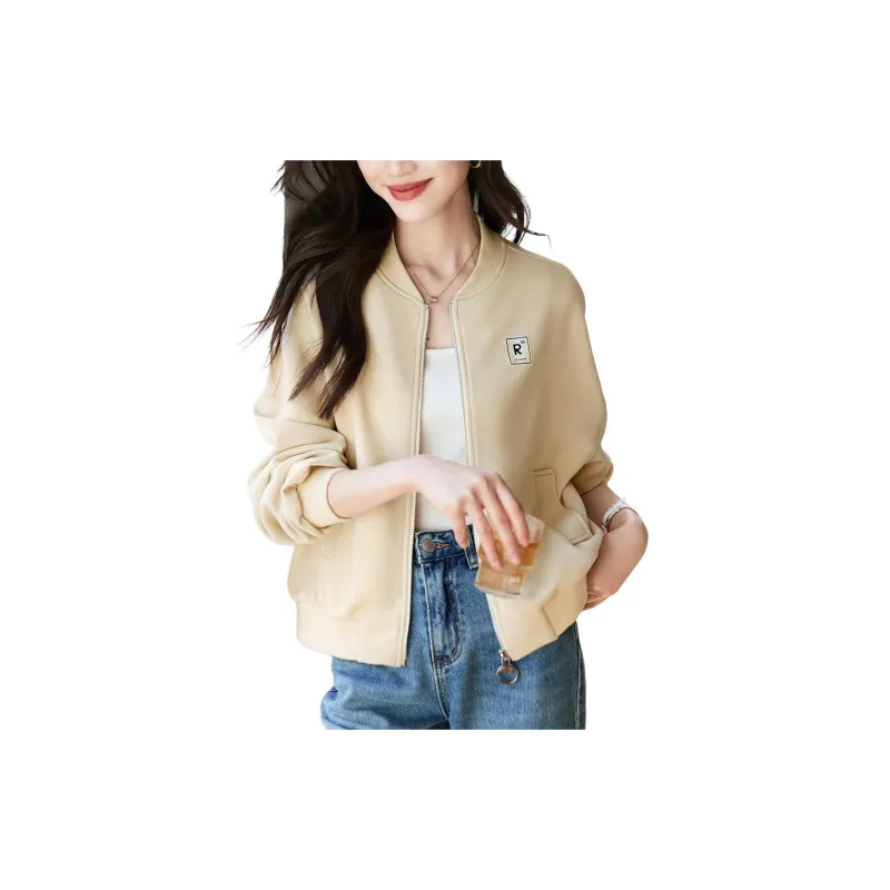 Mo Han Yi Mei Baseball Jacket Women's Ecru-1