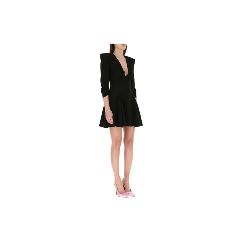 VERSACE Short-Sleeved Dresses Women's Black-4