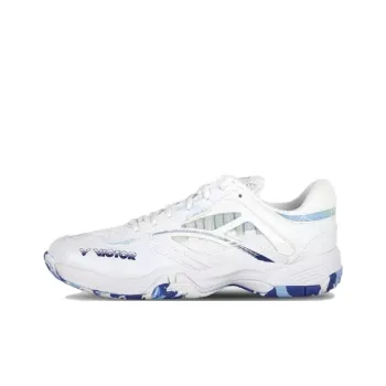 VICTOR Cushioned Wear Resistant Breathable Low Top Badminton Shoes Unisex White