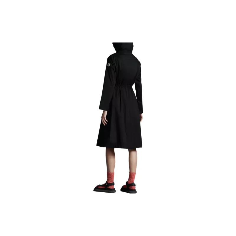 Moncler Trench Coats Women's Black-2