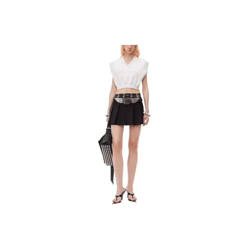 Alexander Wang Logo embossed Cropped Knitted Top-1
