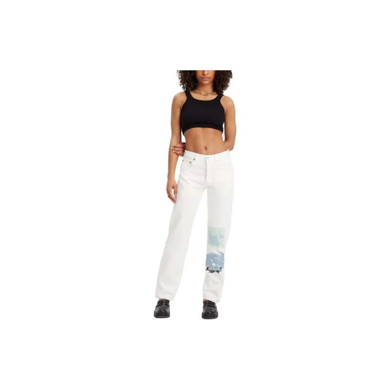 Levis Jeans Women's White-1