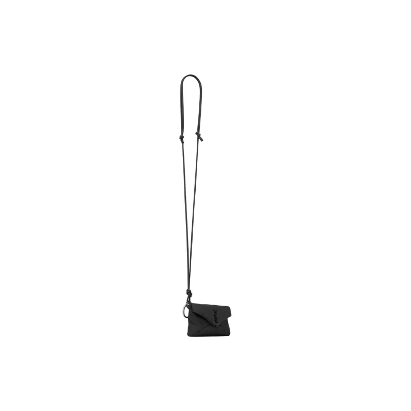 SAINT LAURENT CASSANDRE Polyamide Clutch Mini Men's Black-2