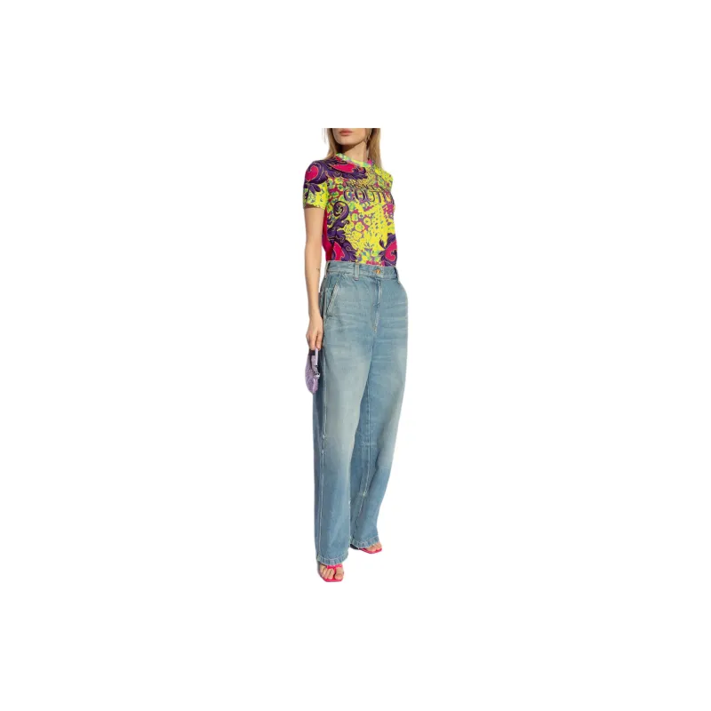 VERSACE JEANS COUTURE Animalier Printed Crewneck T Shirt-1