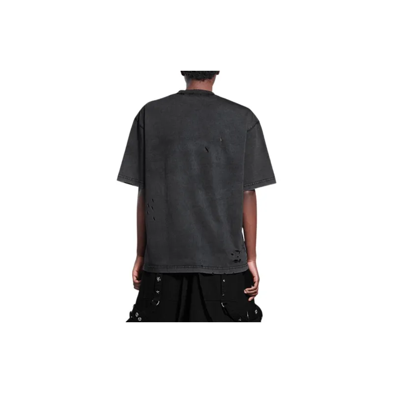 Balenciaga Women'ss Maison Balenciaga Medium Fit T Shirt Black/Orange/White-4